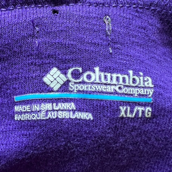 Columbia Hoodie Purple Long Sleeve with kangaroo pocket size XL - Picture 4 of 6